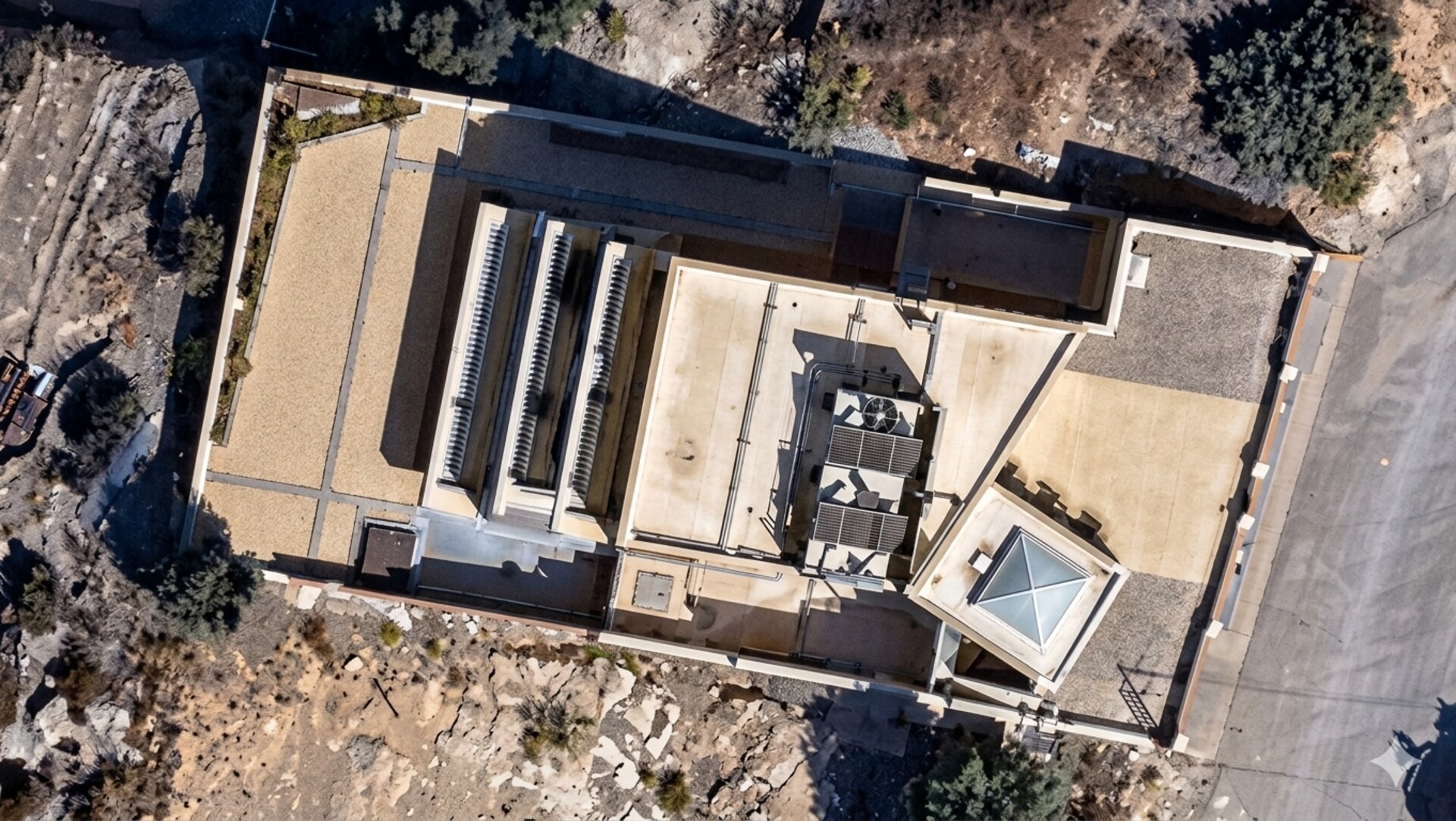 Clean drone top-down